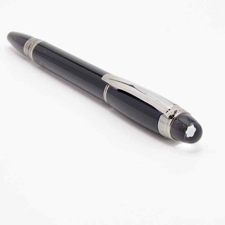 Pre Owned Montblanc Black Resin Platinum Coated StarWalker Rollerball Pen