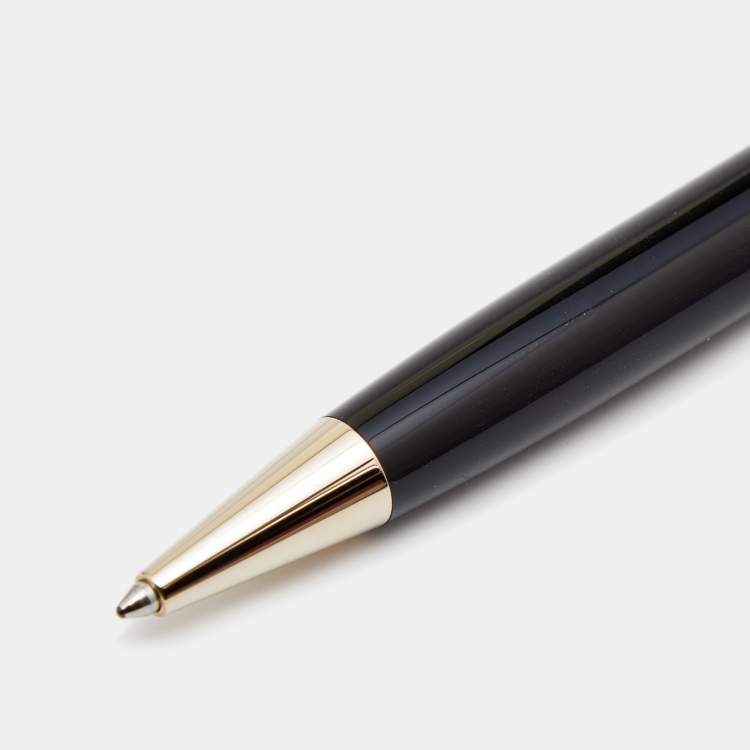 Pre Owned Montblanc Meisterstück Gold Tone Geometric Dimension Ballpoint Pen 