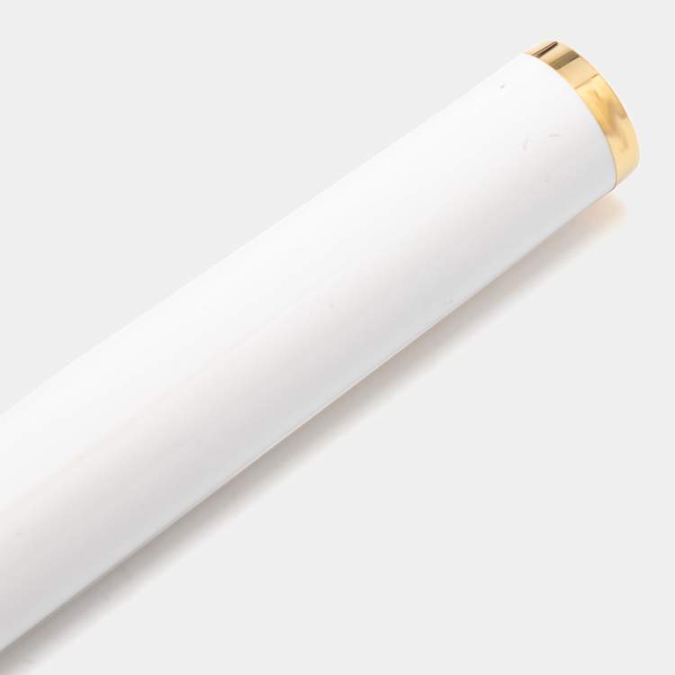 Pre Owned Montblanc PIX White Resin Gold Tone Ballpoint Pen