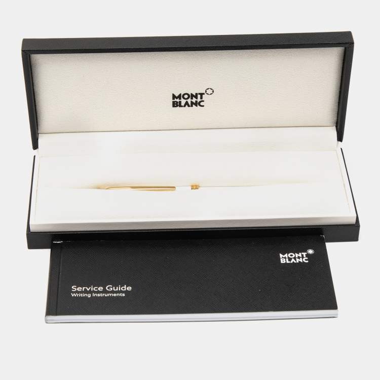 Pre Owned Montblanc PIX White Resin Gold Tone Ballpoint Pen