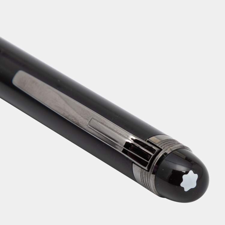 Pre Owned Montblanc StarWalker BlackCosmos Resin Gunmetal Tone Ballpoint Pen