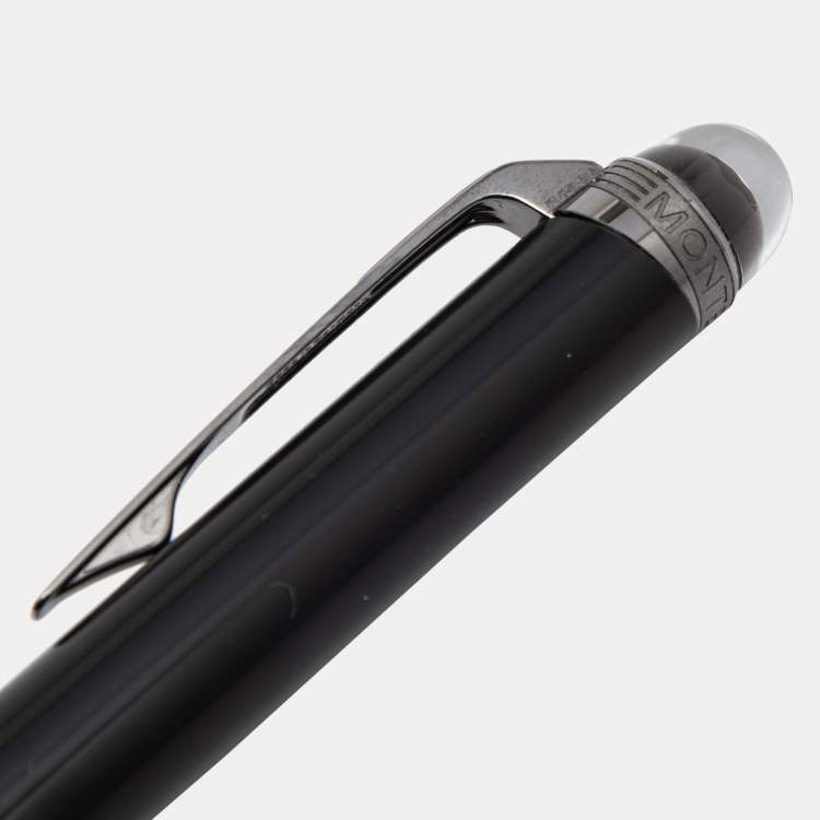 Pre Owned Montblanc StarWalker BlackCosmos Resin Gunmetal Tone Ballpoint Pen
