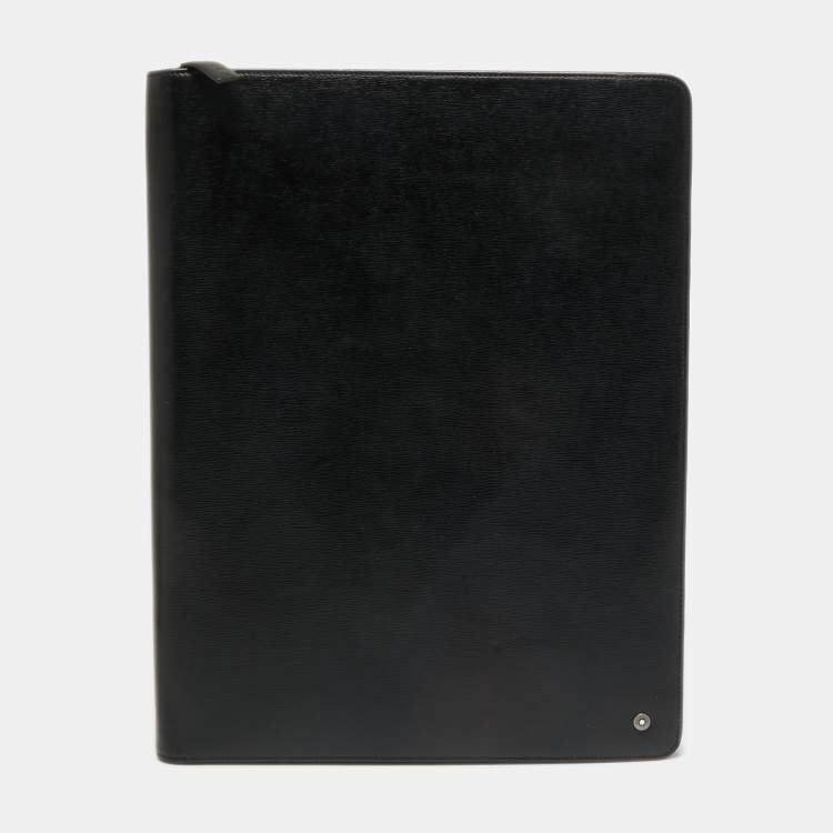 Pre Owned Montblanc Black Leather Notepad Holder