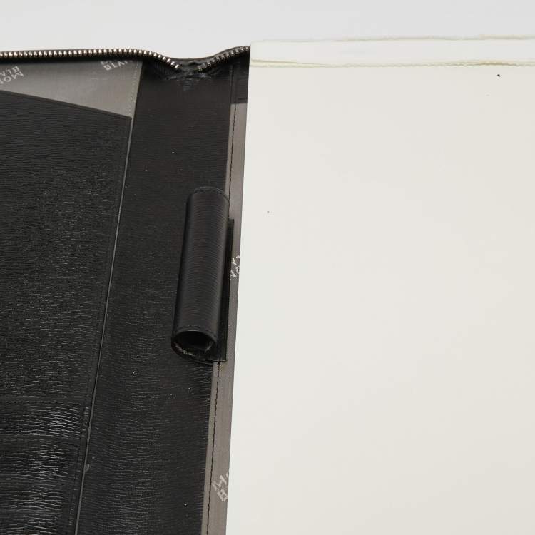Pre Owned Montblanc Black Leather Notepad Holder