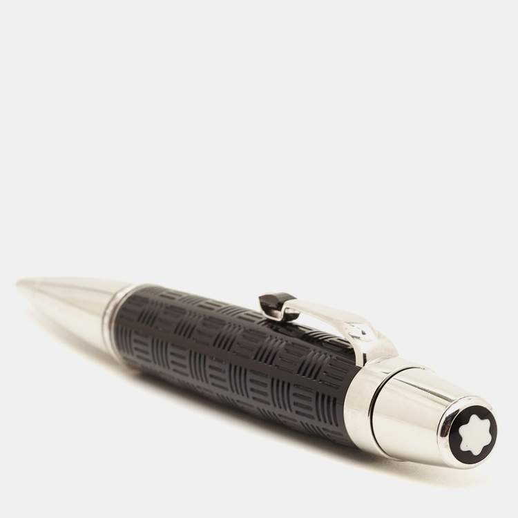 Pre Owned Montblanc Boheme Black Resin Silver Tone Ballpoint Pen 