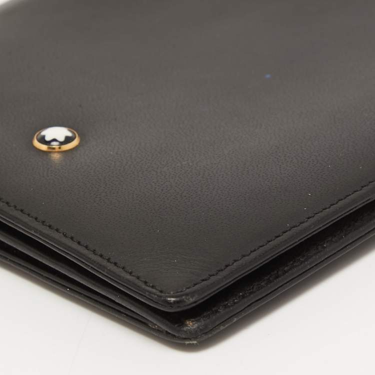 Pre Owned Montblanc Black Leather Meisterstück  Cheque Holder