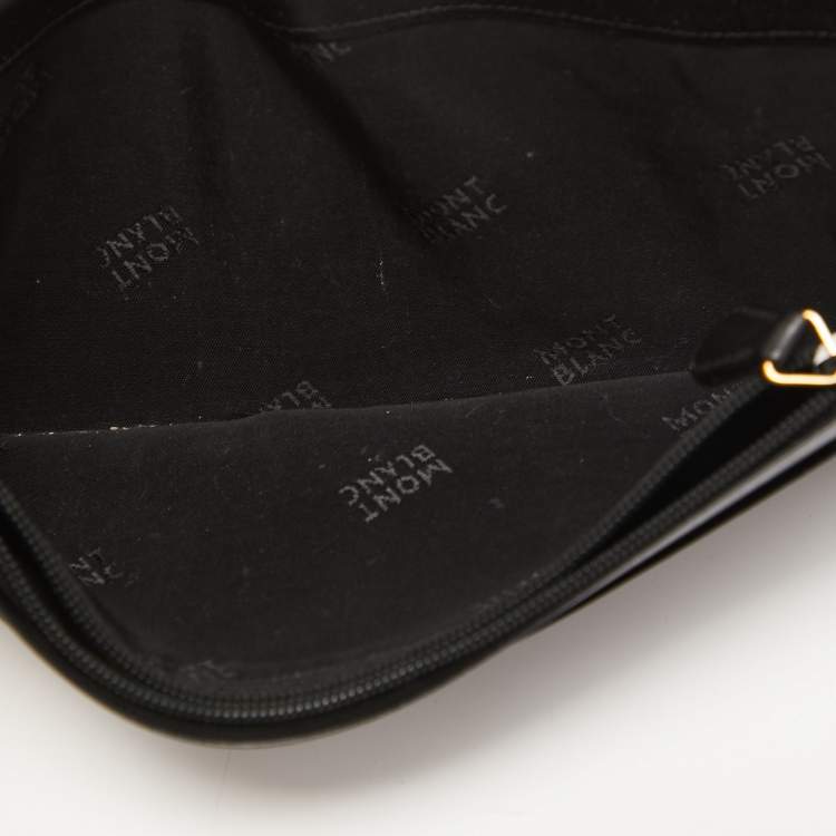 Pre Owned Montblanc Black Leather Meisterstück  Cheque Holder