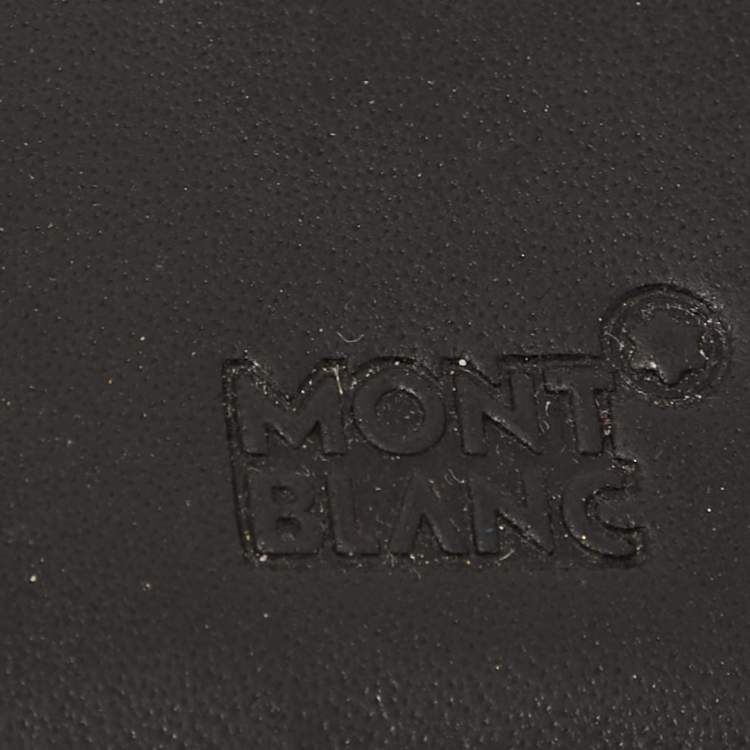 Pre Owned Montblanc Black Leather Meisterstück  Cheque Holder