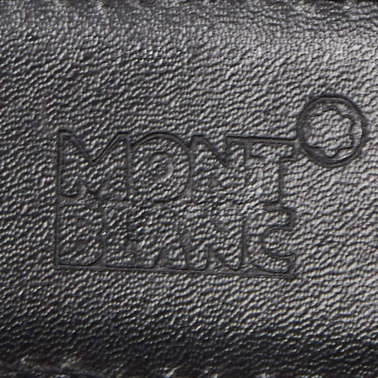 Pre Owned Montblanc Black Leather Cut to Size Buckle Belt 