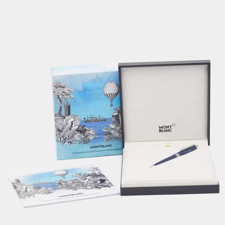 Pre Owned Montblanc Blue Meisterstuck Around The World In 80 Days Classique Ballpoint Pen