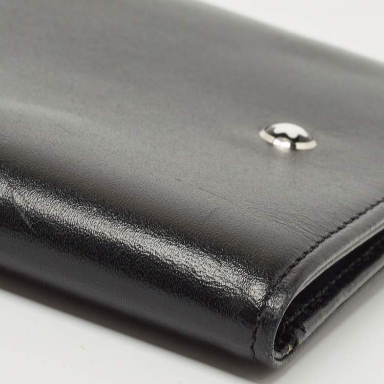 Pre Owned Montblanc Black Leather Meisterstück Passport Holder