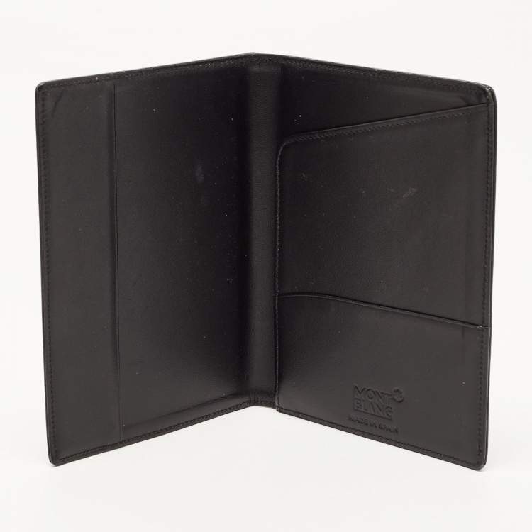 Pre Owned Montblanc Black Leather Meisterstück Passport Holder