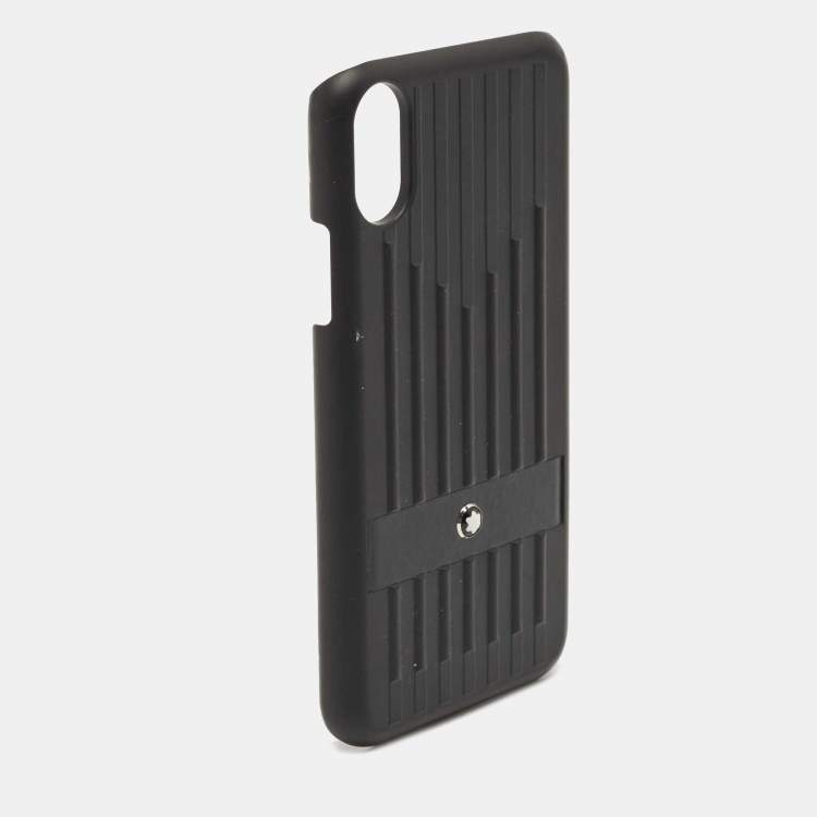 Pre Owned Montblanc Black Sartorial Hard Shell Leather Phone Case IPhone X