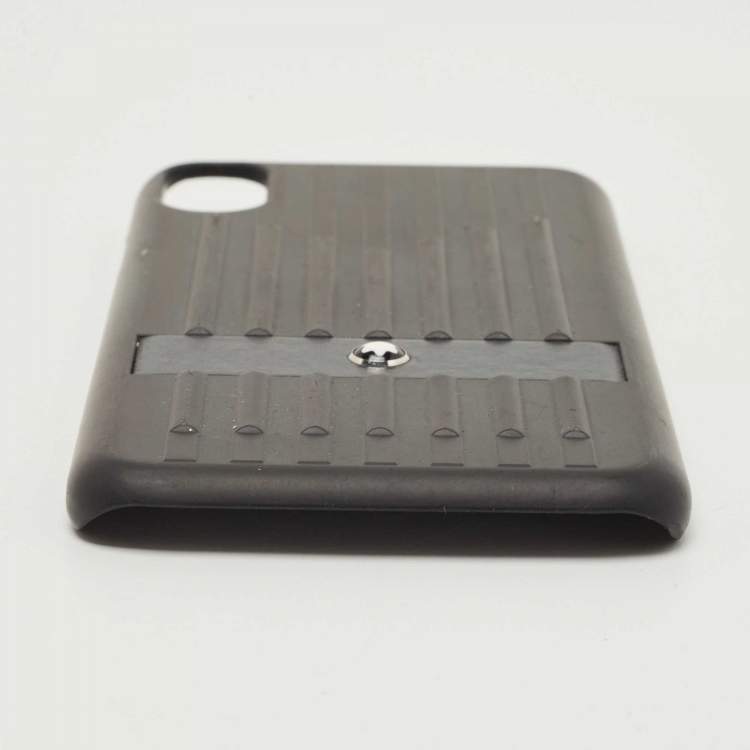 Pre Owned Montblanc Black Sartorial Hard Shell Leather Phone Case IPhone X