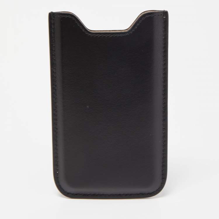 Pre Owned Montblanc Black Leather Meisterstuck Phone Case