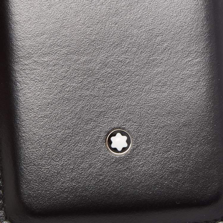 Pre Owned Montblanc Black Leather Meisterstuck Phone Case