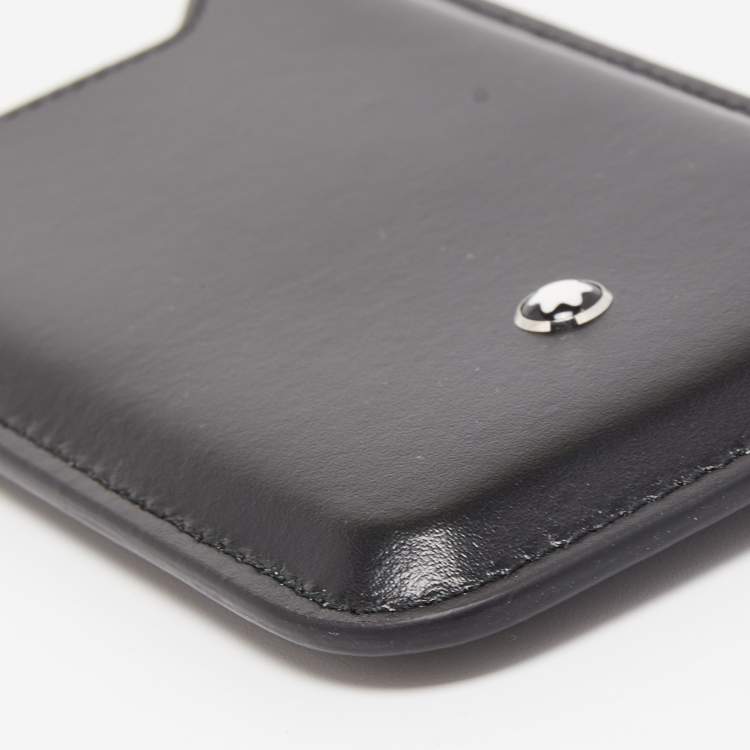 Pre Owned Montblanc Black Leather Meisterstuck Phone Case