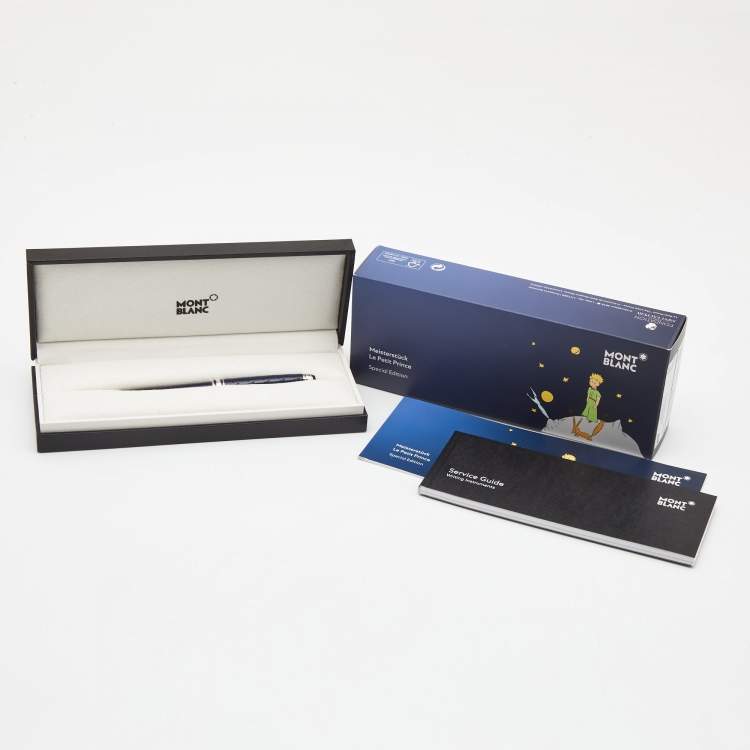 Pre Owned Montblanc Meisterstück Le Petit Prince Classique Blue Resin Ballpoint Pen