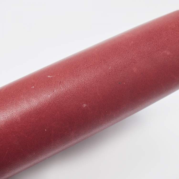 Pre Owned Montblanc Burgundy Leather Meisterstuck Agenda Cover
