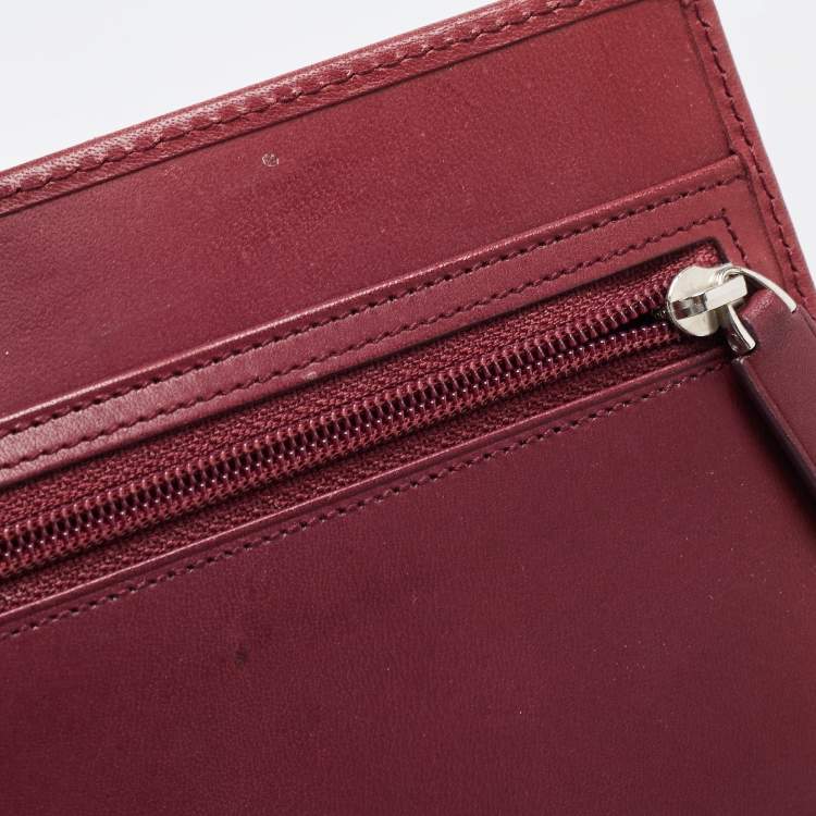 Pre Owned Montblanc Burgundy Leather Meisterstuck Agenda Cover
