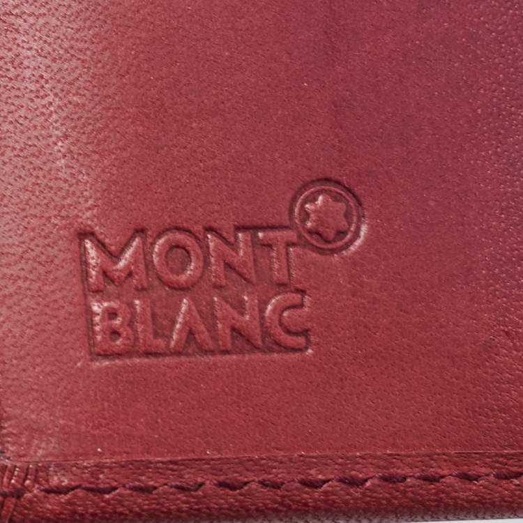 Pre Owned Montblanc Burgundy Leather Meisterstuck Agenda Cover