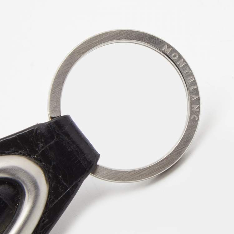 Pre Owned Montblanc Black Alligator Matsteel Key Ring