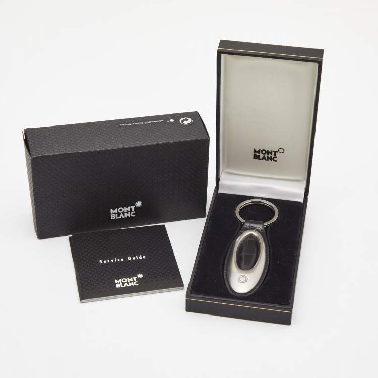 Pre Owned Montblanc Black Alligator Matsteel Key Ring