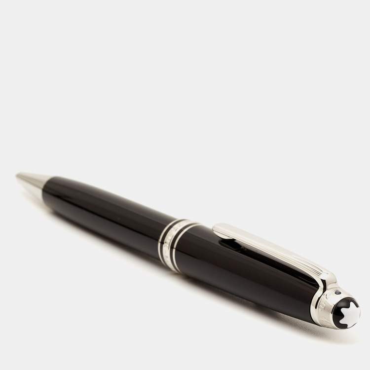 Pre Owned Montblanc Montblanc Meisterstück UNICEF Resin Silver Tone Black Ballpoint Pen