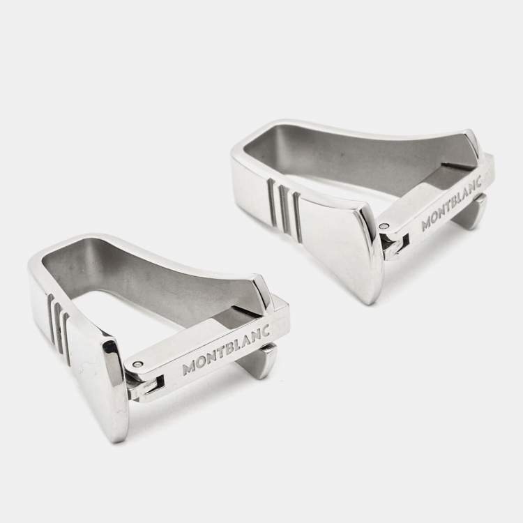 Pre Owned Montblanc Sartorial Silver Tone Cufflinks