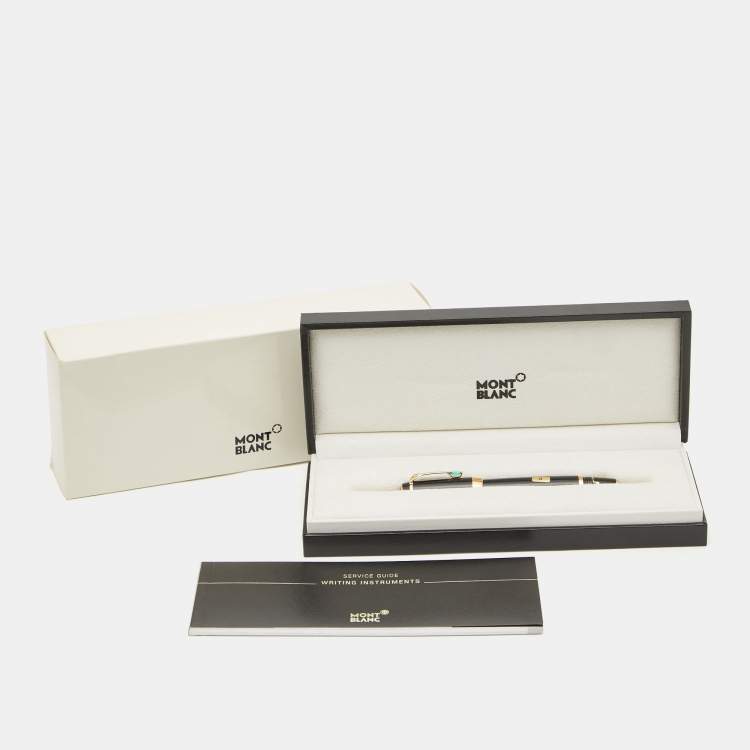 Pre Owned Montblanc Bohème Vert Resin Gold Tone Fountain Pen