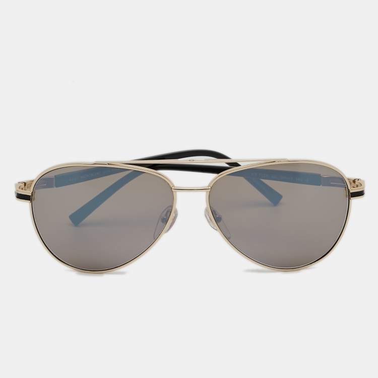 Pre Owned Montblanc Brown MB702S Aviator Sunglasses