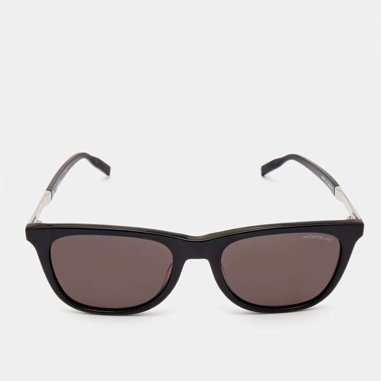 Pre Owned Montblanc Black MB0017S Sonnenbrille Aviator Sunglasses