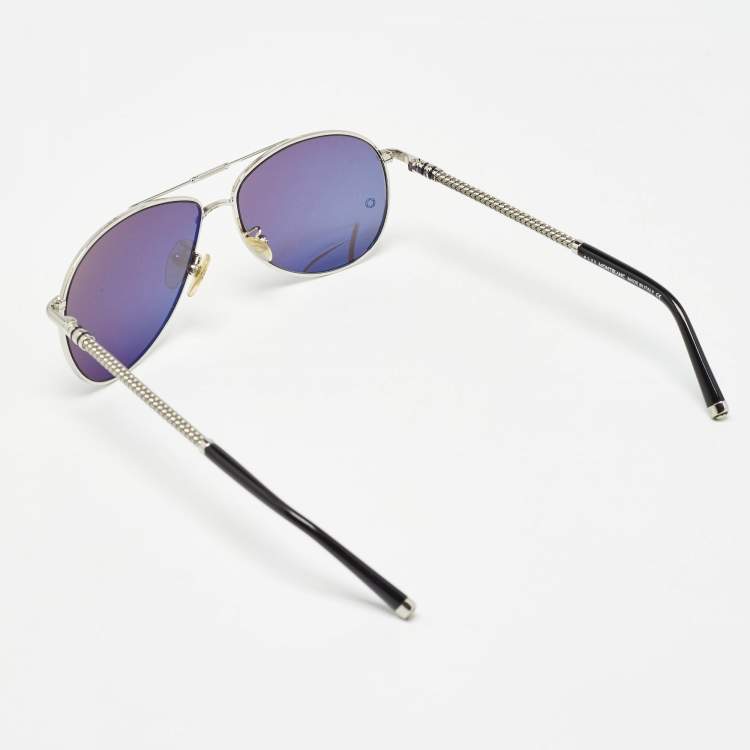 Pre Owned Montblanc Black MB425S Aviator Sunglasses