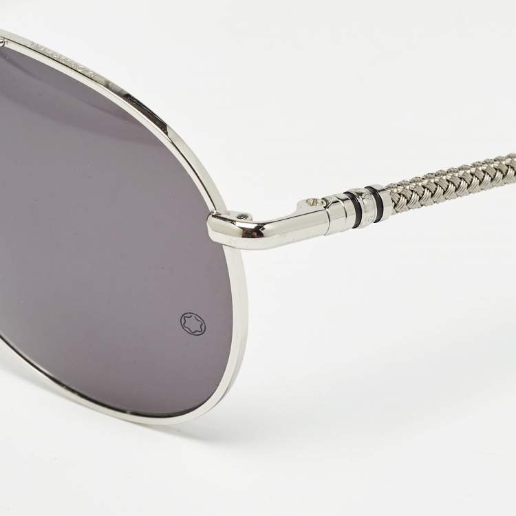 Pre Owned Montblanc Black MB425S Aviator Sunglasses