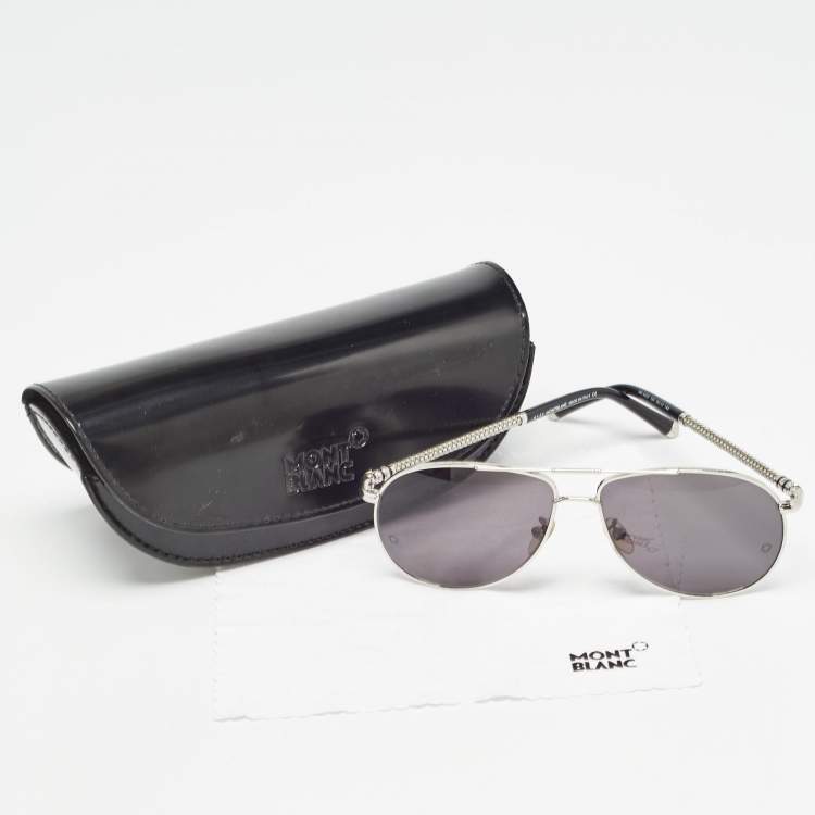 Pre Owned Montblanc Black MB425S Aviator Sunglasses