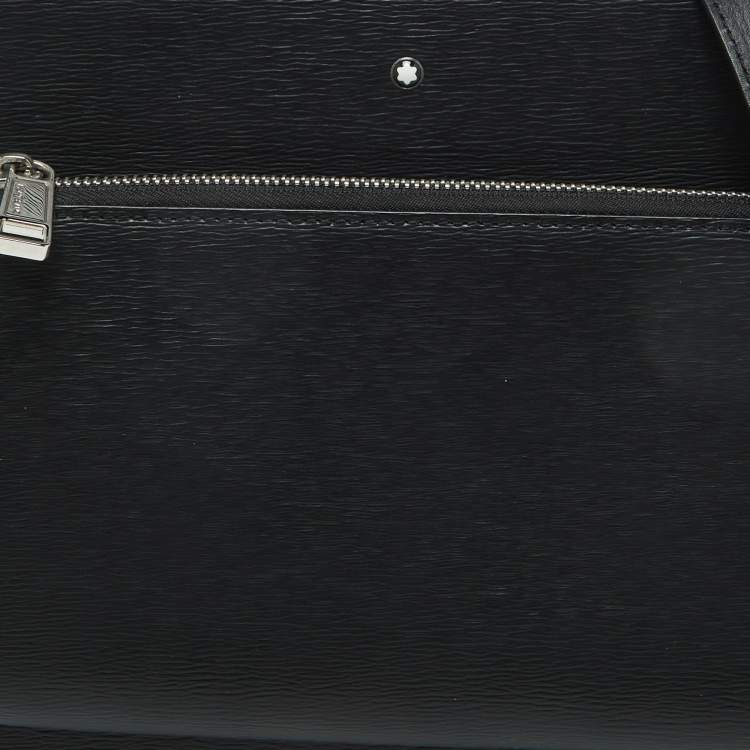 Pre Owned Montblanc Black Leather Meisterstuck 4810 Envelope Bag