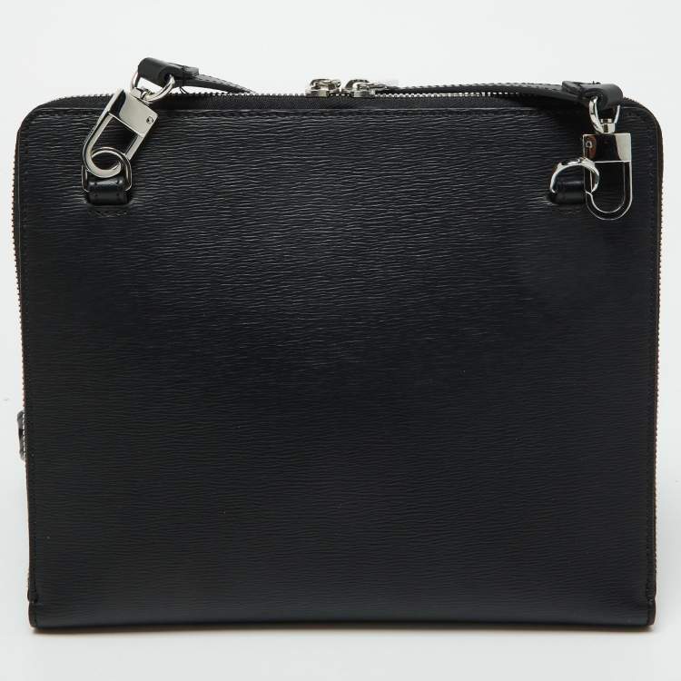 Pre Owned Montblanc Black Leather Meisterstuck 4810 Envelope Bag