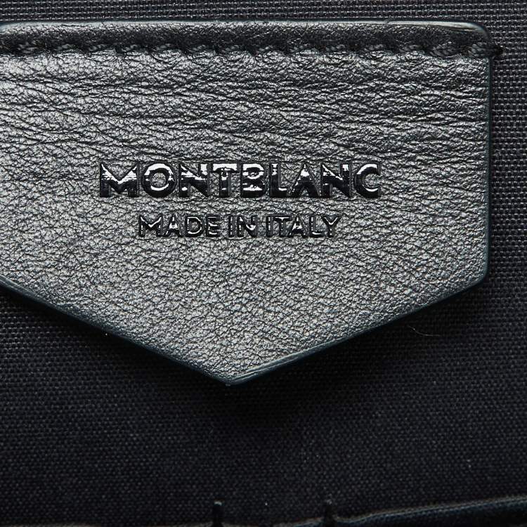 Pre Owned Montblanc Black Leather Meisterstuck 4810 Envelope Bag