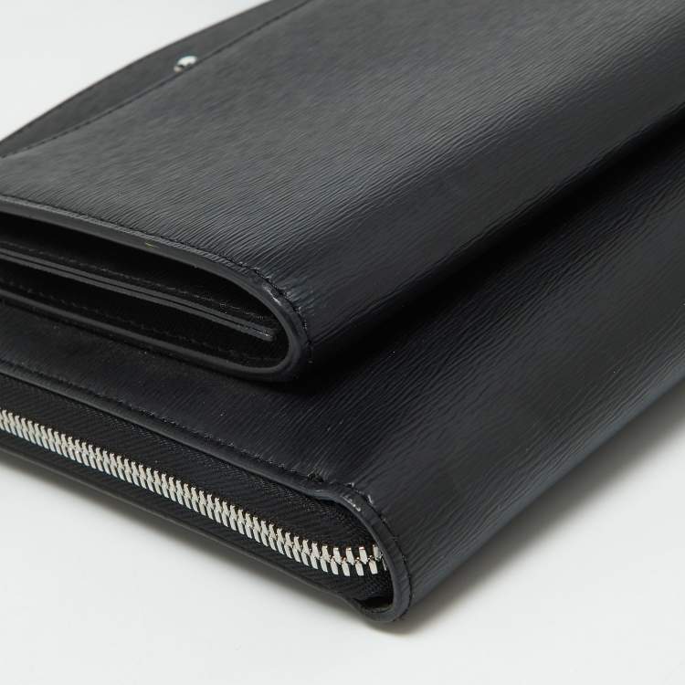 Pre Owned Montblanc Black Leather Meisterstuck 4810 Envelope Bag