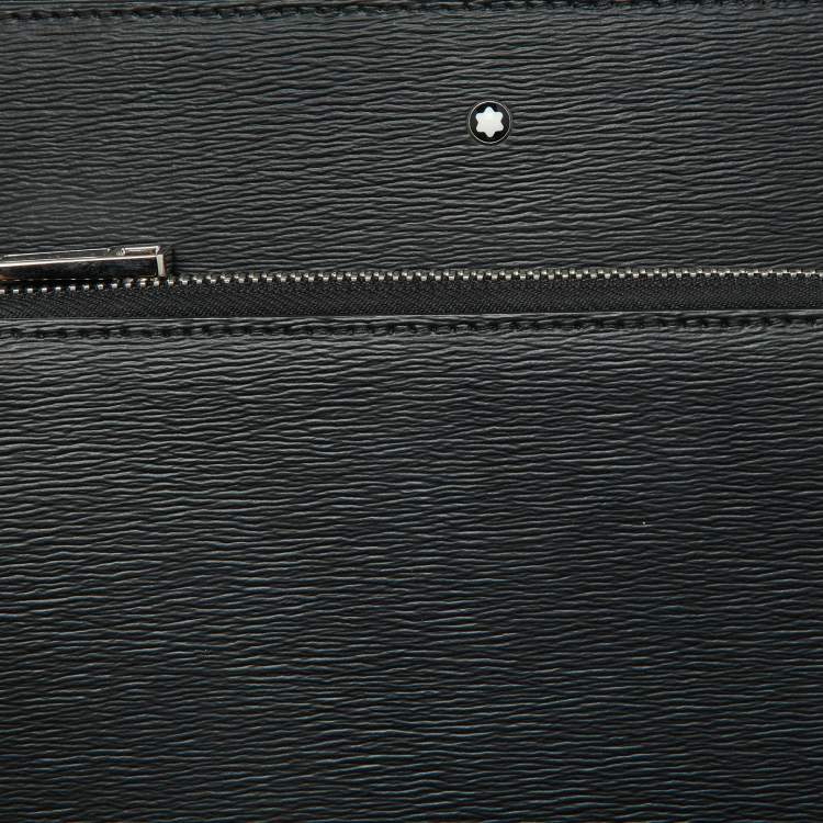 Pre Owned Montblanc Black Leather Meisterstuck 4810 Envelope Bag