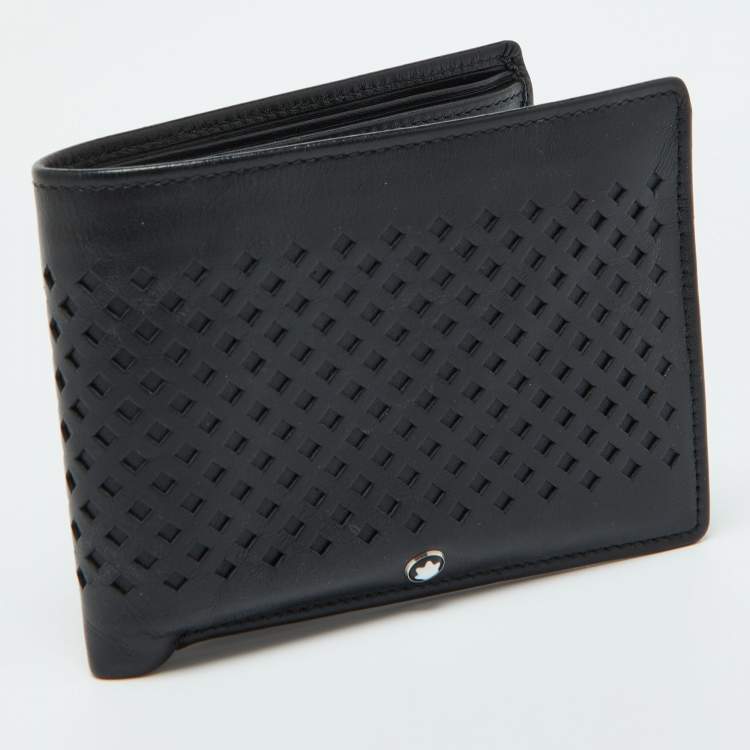 Pre Owned Montblanc Black Leather Meisterstuck Bifold Wallet
