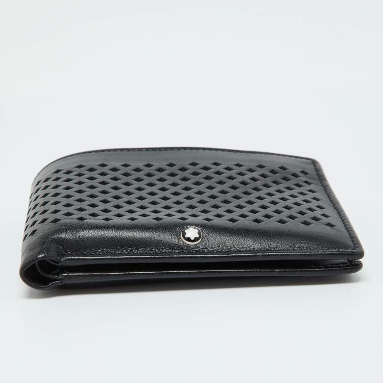 Pre Owned Montblanc Black Leather Meisterstuck Bifold Wallet