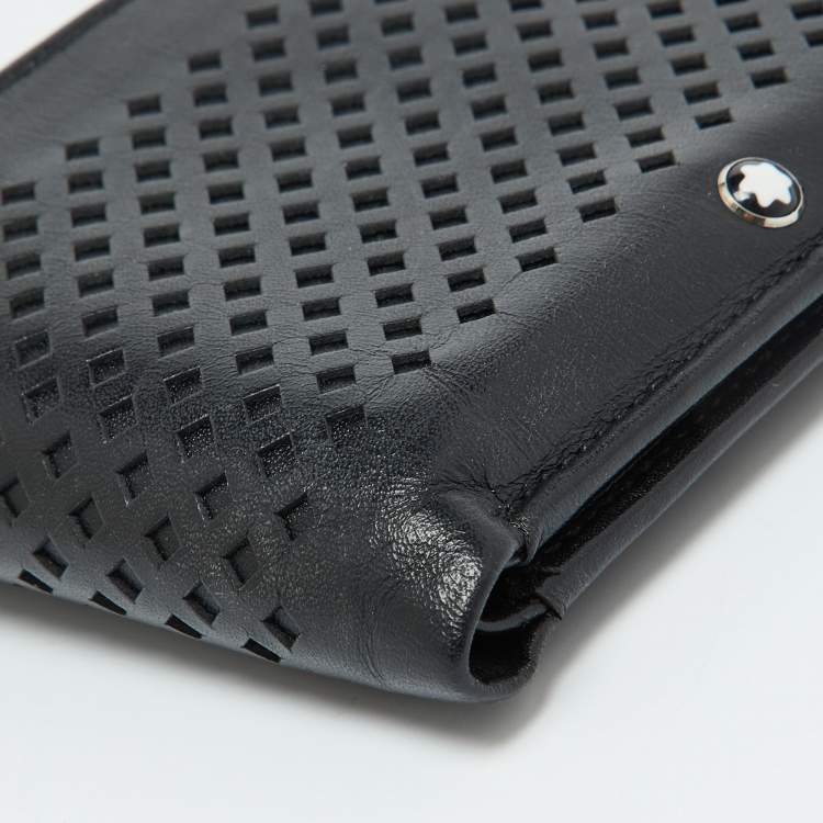 Pre Owned Montblanc Black Leather Meisterstuck Bifold Wallet