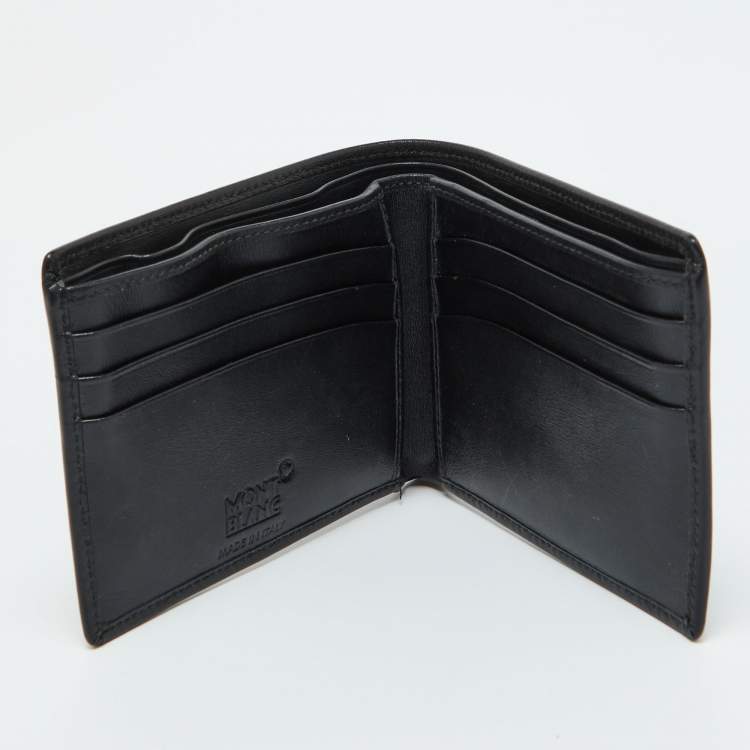 Pre Owned Montblanc Black Leather Meisterstuck Bifold Wallet