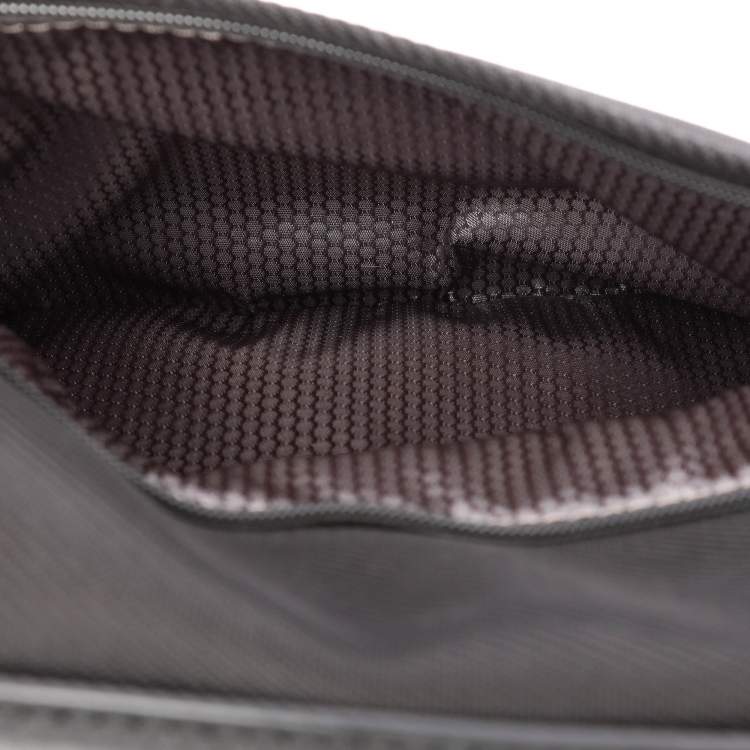 Pre Owned Montblanc Black Nylon and Leather Nightflight Wash Bag