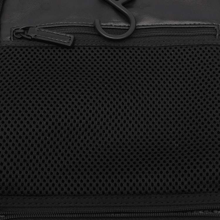 Pre Owned Montblanc Black Nylon and Leather Nightflight Wash Bag