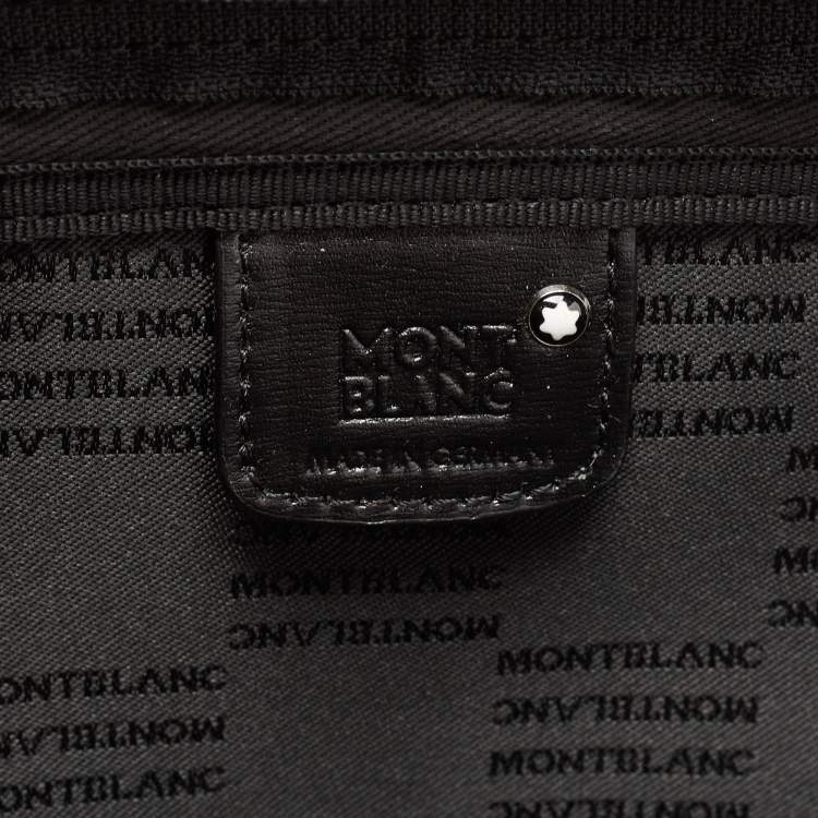 Pre Owned Montblanc Black Fabric 2 Wheeled Nightflight Luggage