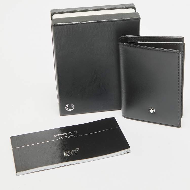 Pre Owned Montblanc Black Leather Meisterstuck Business Card Holder