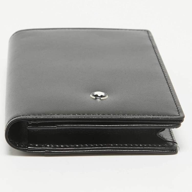 Pre Owned Montblanc Black Leather Meisterstuck Business Card Holder