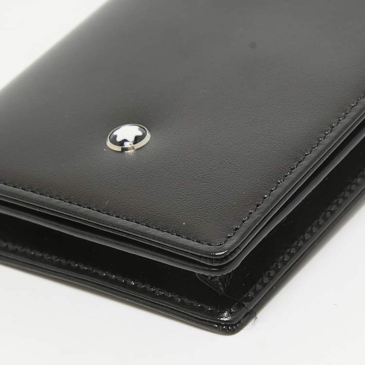 Pre Owned Montblanc Black Leather Meisterstuck Business Card Holder